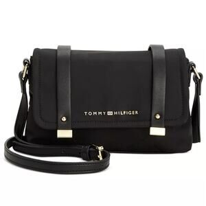 NWT Tommy Hilfiger Amelia Nylon Crossbody Bag Gold Toned Hardware Purse Handbag